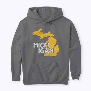 Michigan Art Hoodie Dark Heather