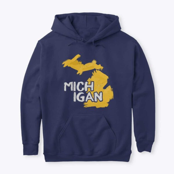 Michigan Art Hoodie Navy