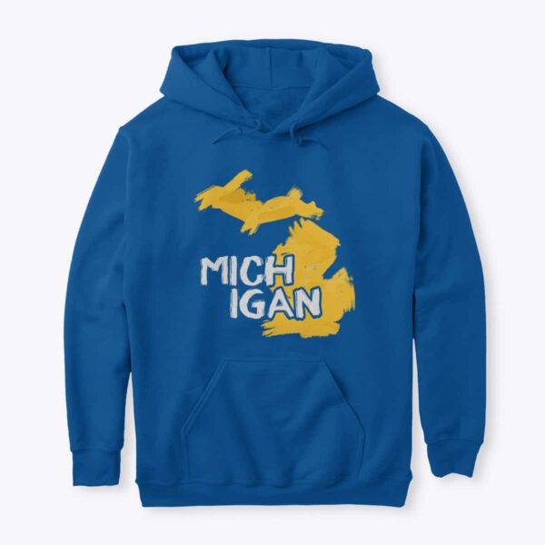 Michigan Art Hoodie Royal Blue
