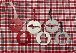 Cut Out Metal Michigan Ornaments