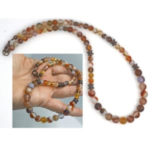 Orange Agate Necklace by Riverstone Gallery
