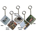 Metal Scenic Michigan Photo Keychain