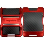 Traguardo Low Profile Metal Metal Wallet Flashy Red with RFID Blocking
