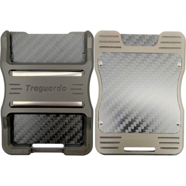 Traguardo Low Profile Metal Metal Wallet Pine Gray with RFID Blocking