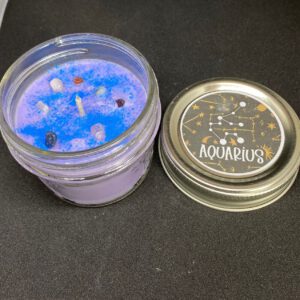 Aquarius Zodiac Candle 4 oz Glass Jar