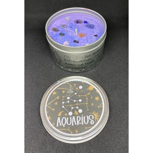 Aquarius Zodiac Candle 8 oz Tin