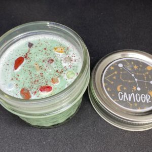 Cancer Zodiac Candle 4 oz Glass Jar
