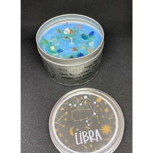 Libra Zodiac Candle 8 oz Tin