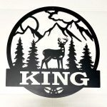Personalized Welcome Deer Metal Art Wall Decor