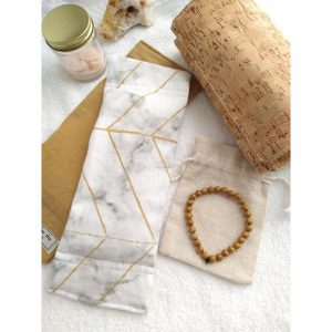 Gold Stone Flaxseed Eye Pillow