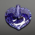 Amethyst Heart Blown Glass Ring Holder