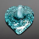 Emerald Heart Blown Glass Ring Holder