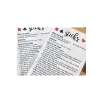 Rummy Stick Game Laminated Rule Sheet