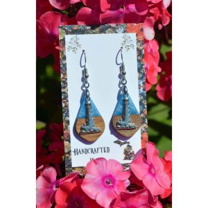 Lighthouse Wood Earrings