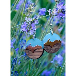 Michigan Wood Earrings Copper UP Michigan