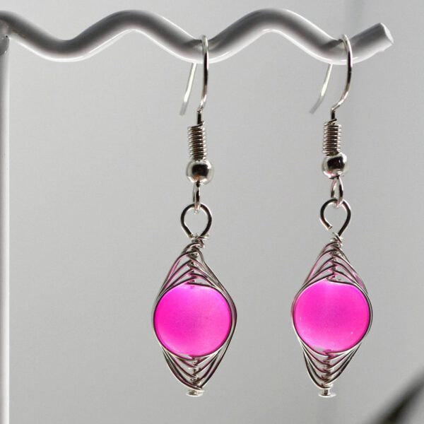 Pink Sea Glass Earrings