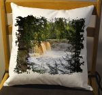 Michigan Decorative Throw Pillow Tahquamenon Falls