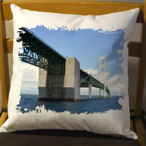 Michigan Decorative Throw Pillow Mackinac Bridge 2