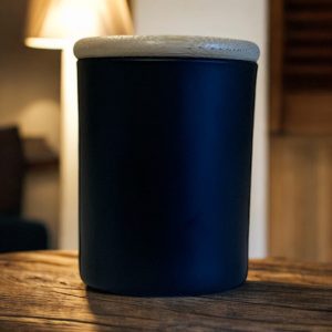 Luxury Black Vessel Candle with Wood Lid
