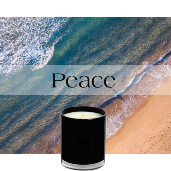 Peace Candle Luxury Black Vessel Jar