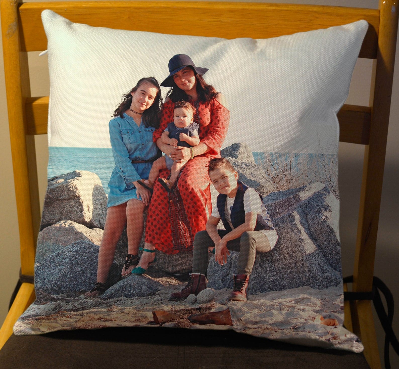  Custom Pillow, Personalized Photo Pillows, 16 x 16