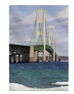 Mackinac Bridge Winter Garden Flag