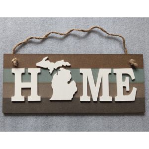 Michigan HOME Wood Sign