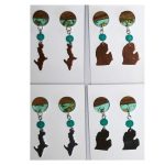 Michigan Wood Resin Earrings