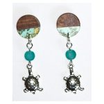 Turtle Wood Resin Earrings