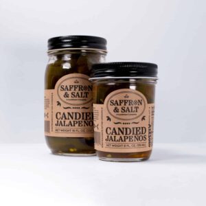 Candied Jalapenos 16 oz and 8 oz Jars