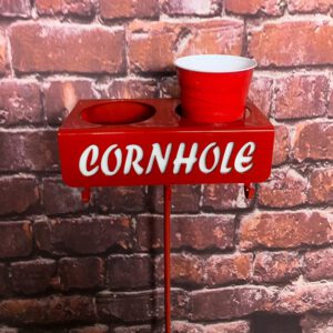 Cornhole beerstix beverage holder ground