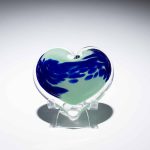 Pixie Stardust Blown Glass Heart Paperweight
