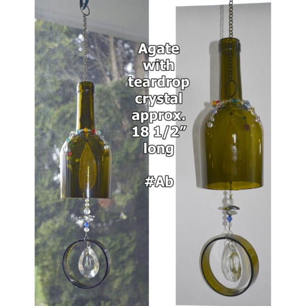 Agate Wine Bottle Wind Chime AB