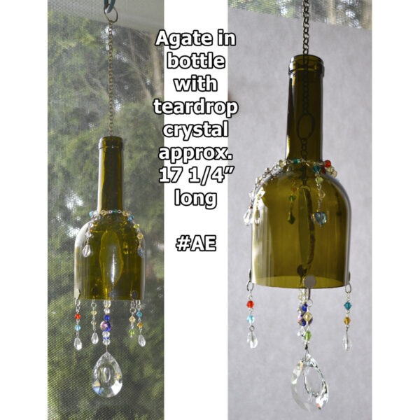 Agate Wine Bottle Wind Chime AE