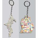 Michigan Cities Keychain