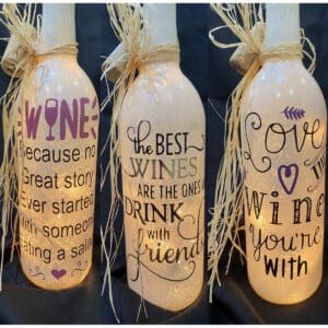 Wine Theme Lighted Wine Bottles