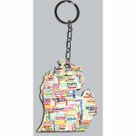 Wooden Michigan Cities Keychain