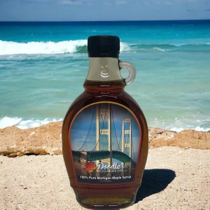 Maple Syrup Michigan Mackinac Bridge Decorative Glass Jar