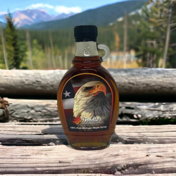 Maple Syrup Patriotic Eagle Decorative Glass Jar