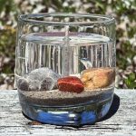 Gel Wax Unscented Rock Glass Candle Smokeless - Image 4