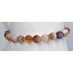 Agate Bracelet Red & Orange Agates Silver Spacers - Image 2