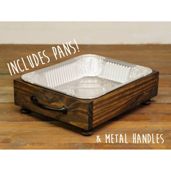 Disposable Foil Pan Holder with Metal Handles