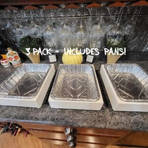 Disposable Foil Pan Holders 3 Pack Full Size