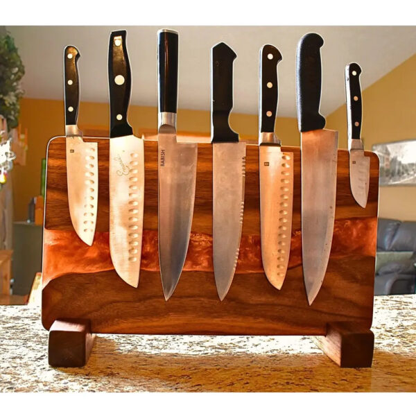 Magnetic Knife Rack Penny Copper Epoxy River