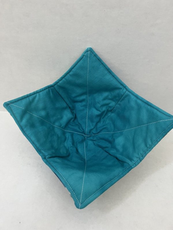 Microwave Bowl Holder Cozy Hot Pad Teal Solid