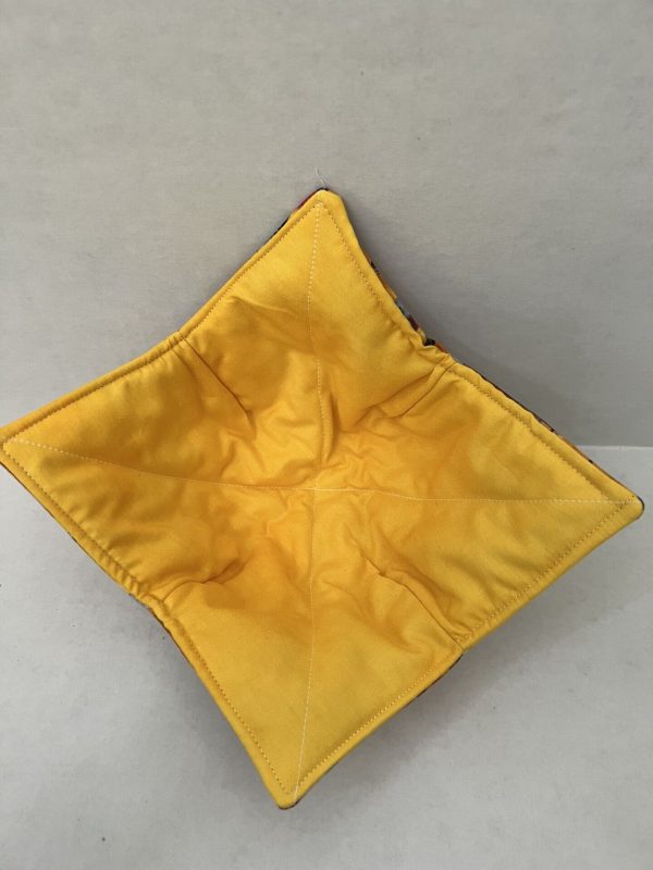 Microwave Bowl Holder Cozy Hot Pad Yellow Solid