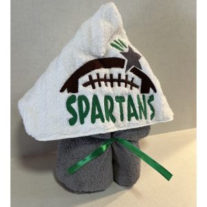 Children Embroidered Hooded Towel Spartans
