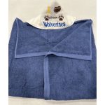 Children Embroidered Hooded Towel Wolverines unfolded