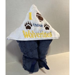Children Embroidered Hooded Towel Michigan Wolverines