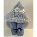 Embroidered Hooded Towel Little Lion